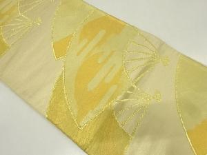 アンティーク　扇に遠山模様織り出し袋帯（材料）